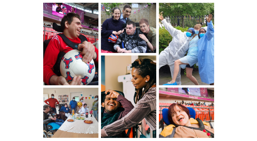 A collage of pictures of people having fun