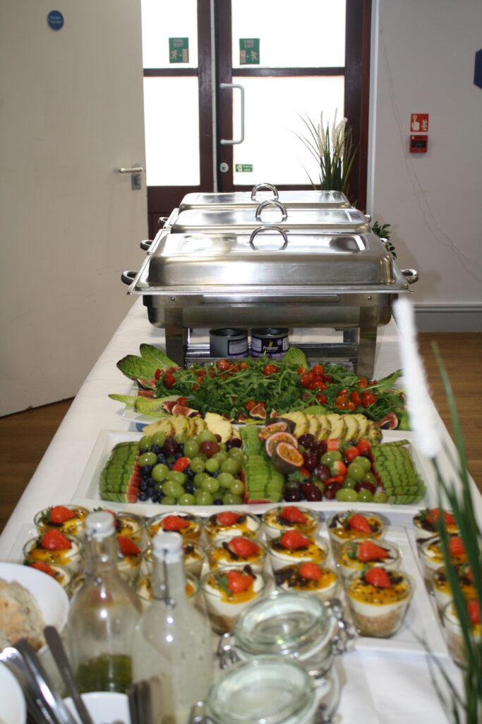 Food laid out on a table ready to serve